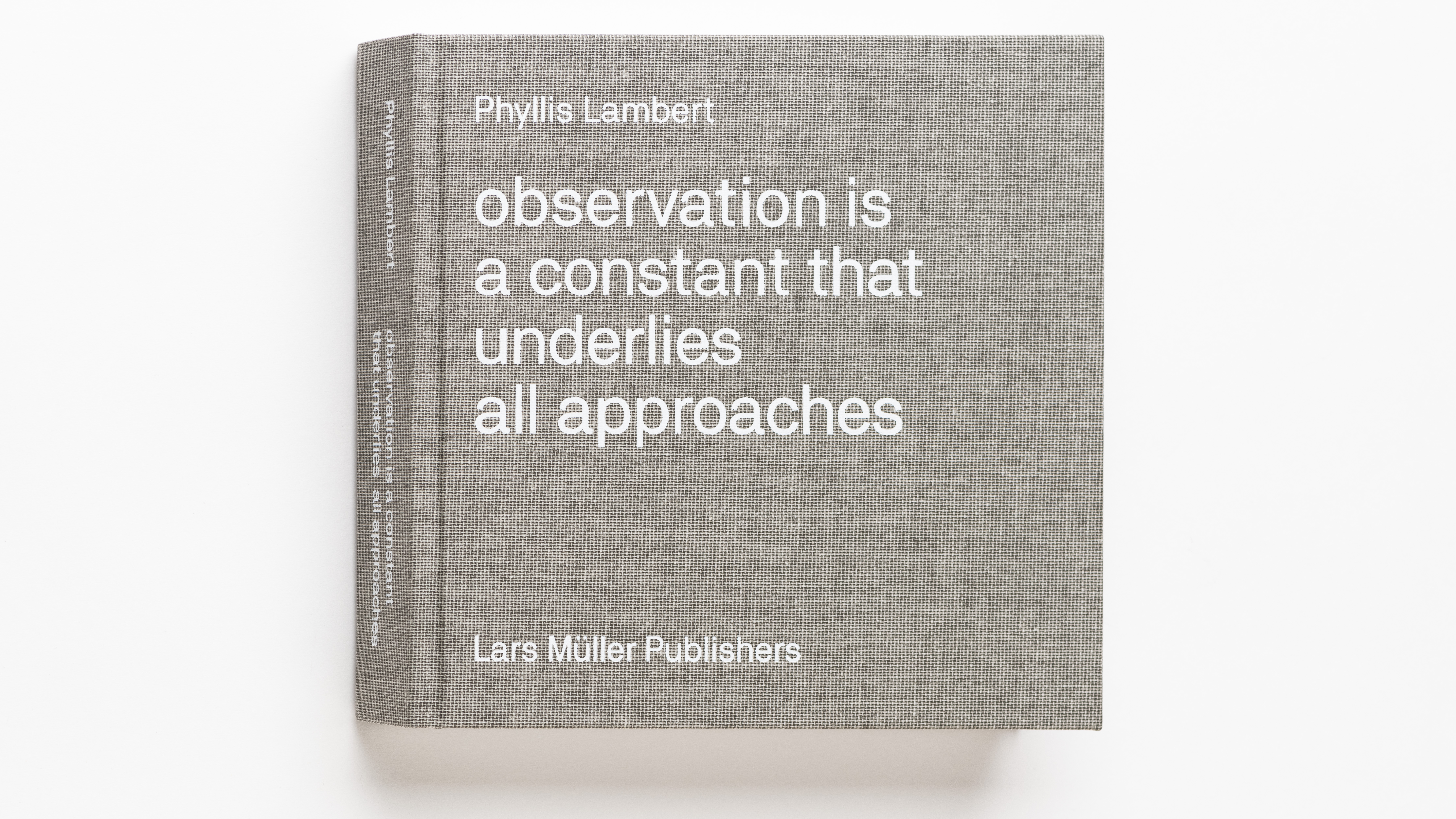 Cover of Phyllis Lambert Observations book