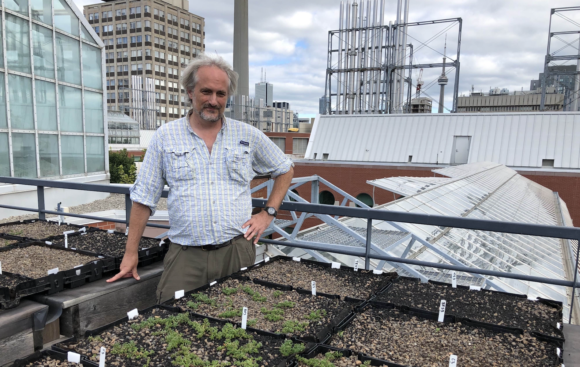 Rooftop portrait of Sean Thomas