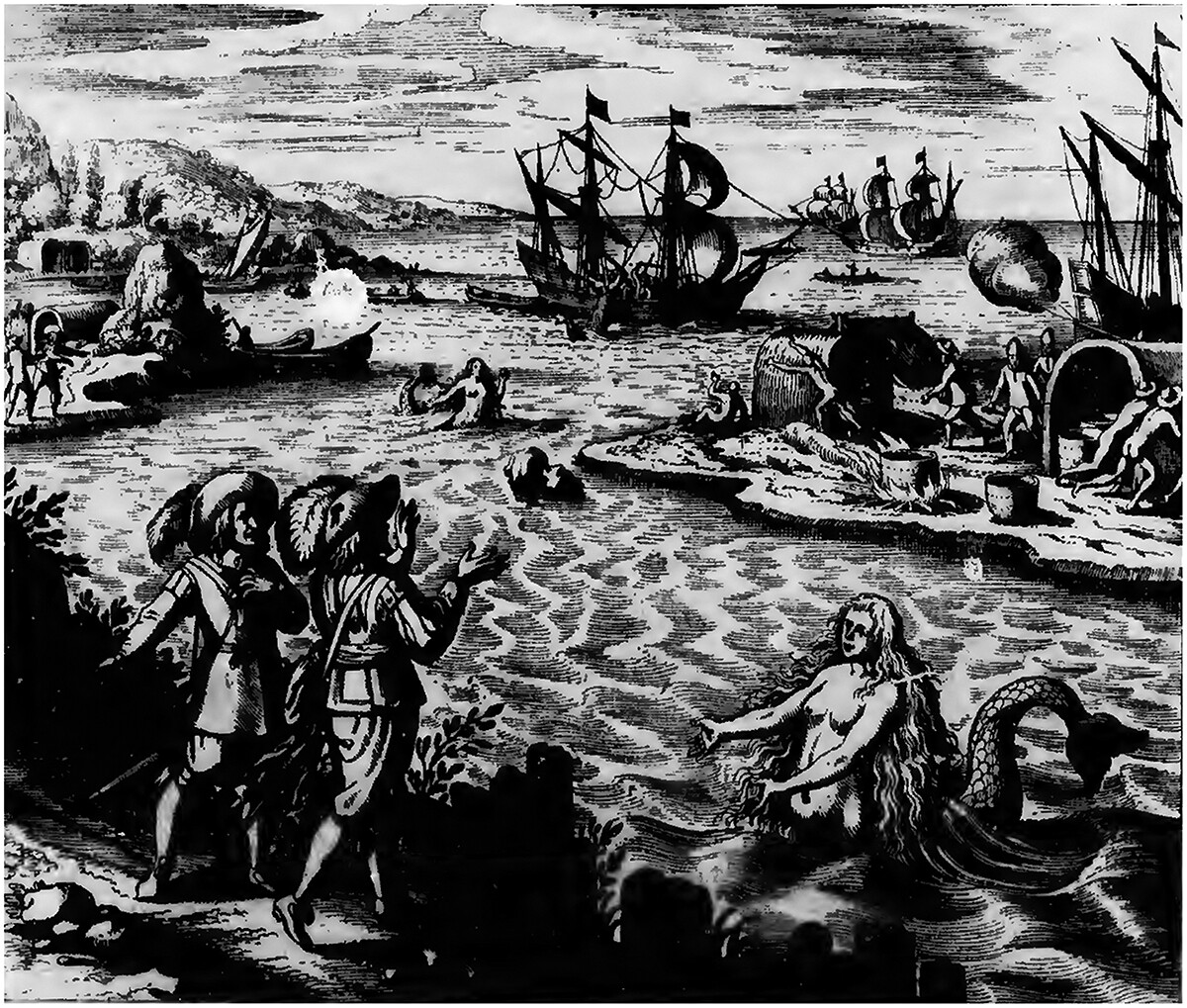 Etching/engraving of early coastal Newfoundland