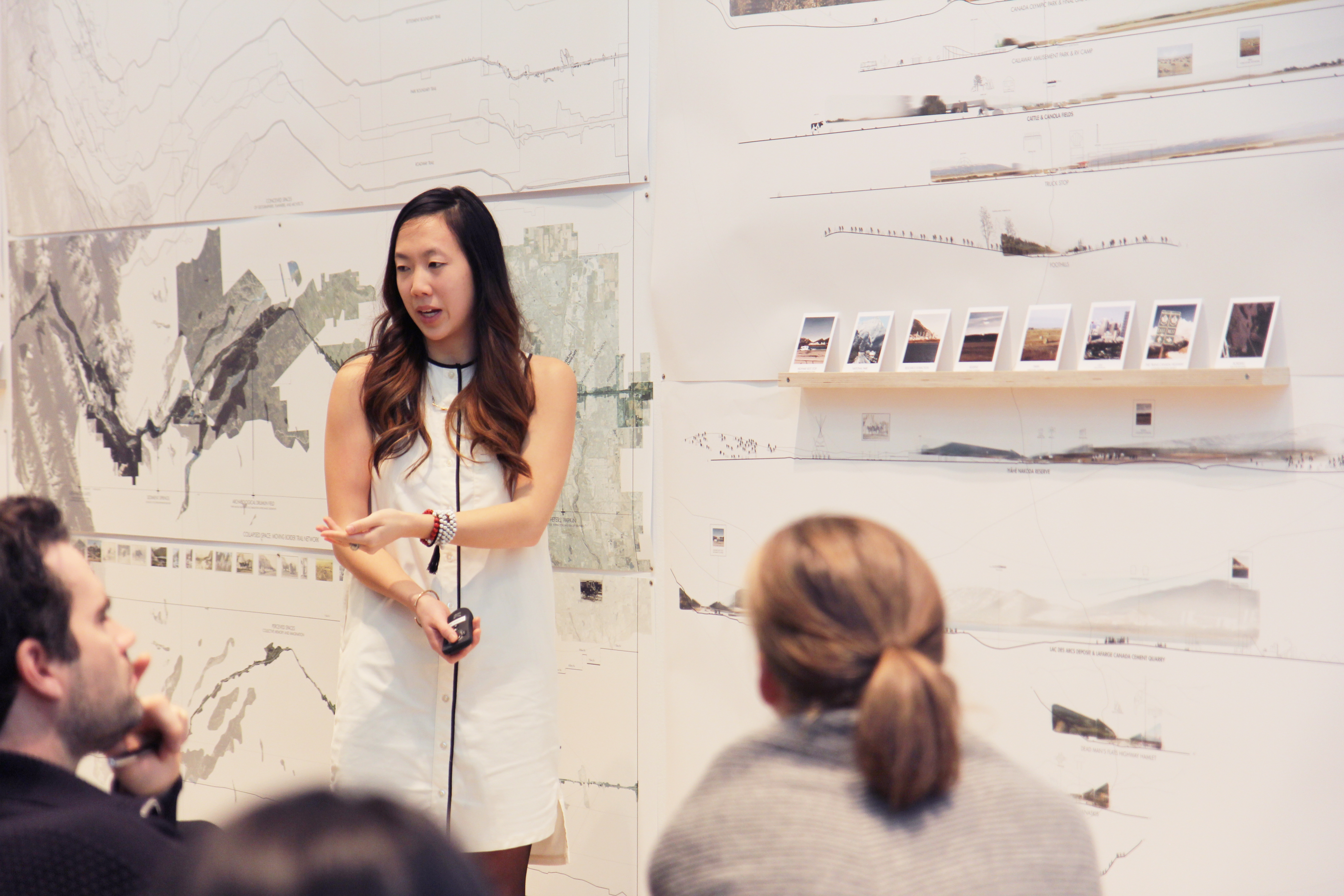 A Master of Landscape Architecture student giving a project presentation
