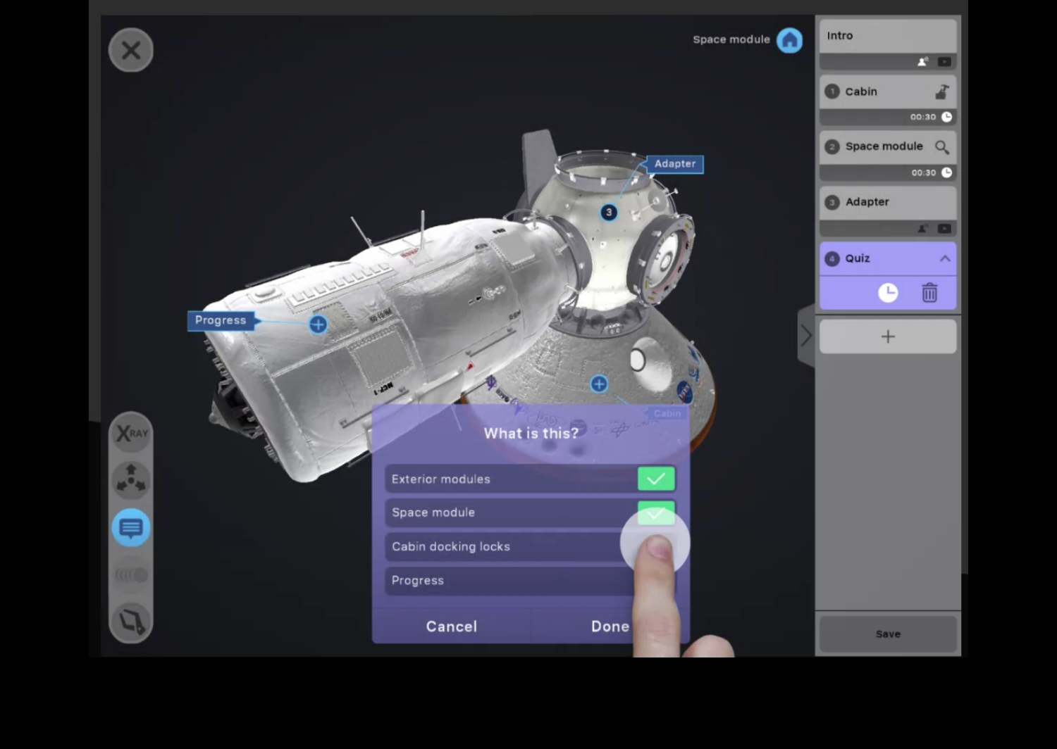 screenshot of augmented and virtual reality platform