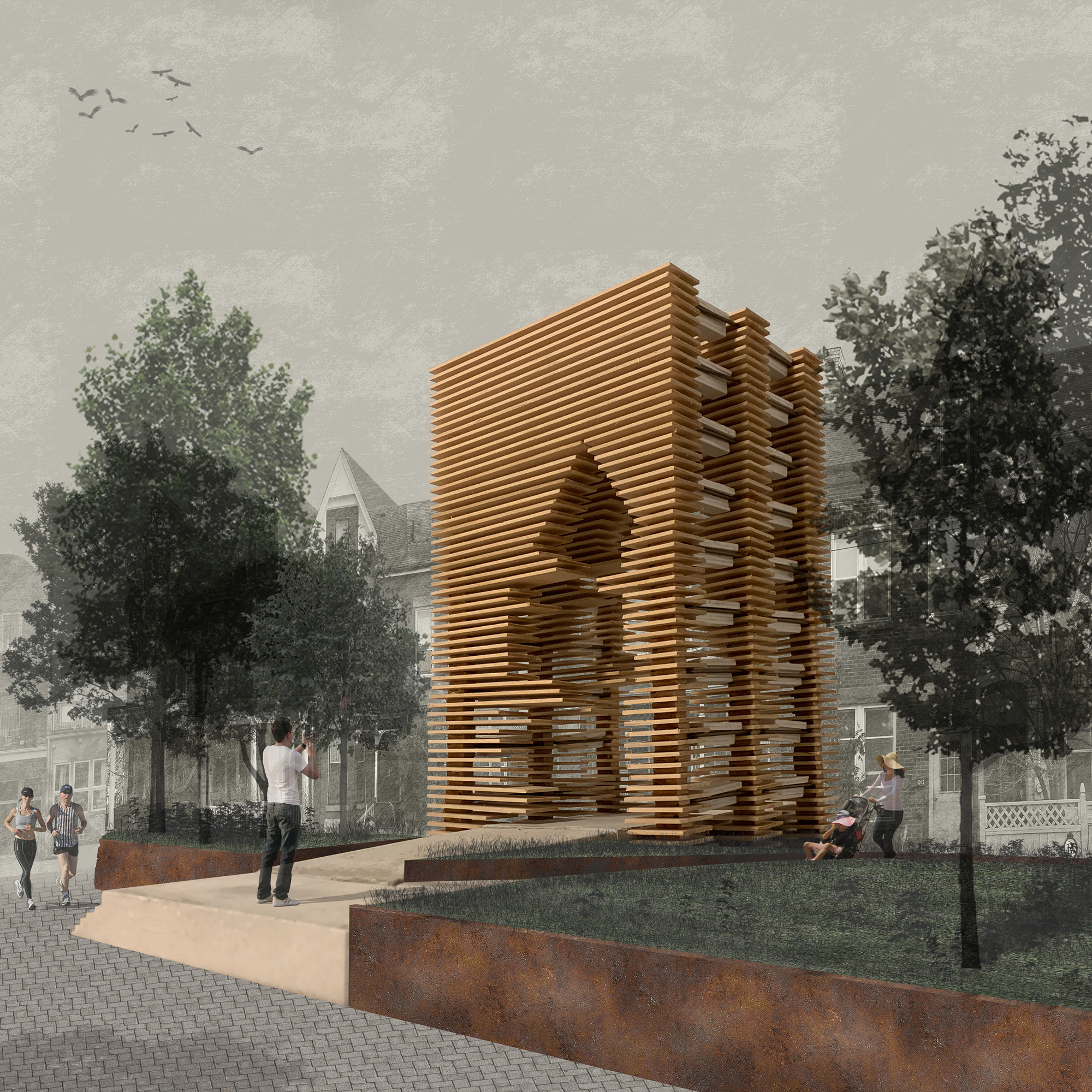A rendering of Massimo Giannone's pavilion