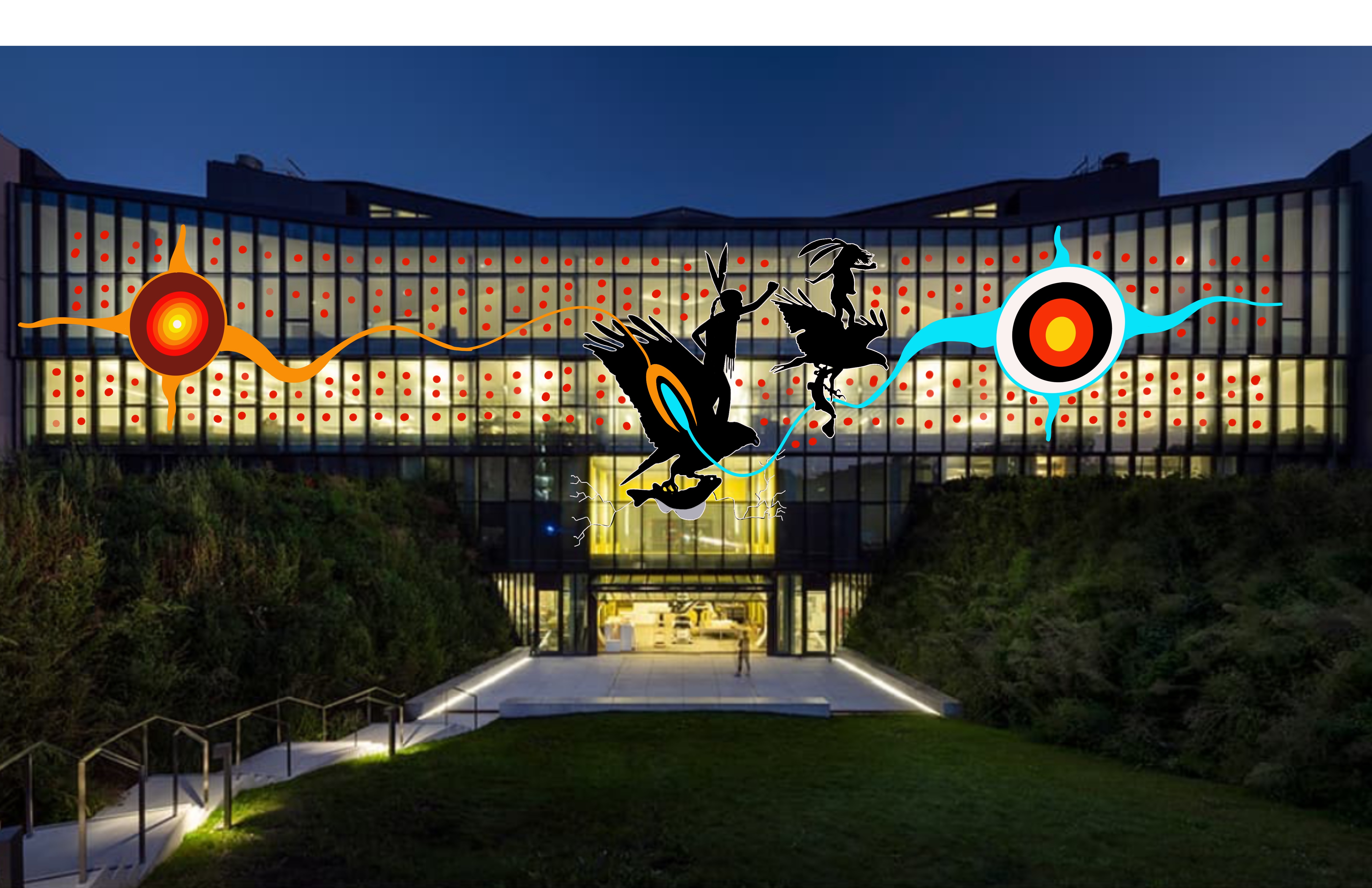 Que Rock's mural on the north façade of the Daniels Building.