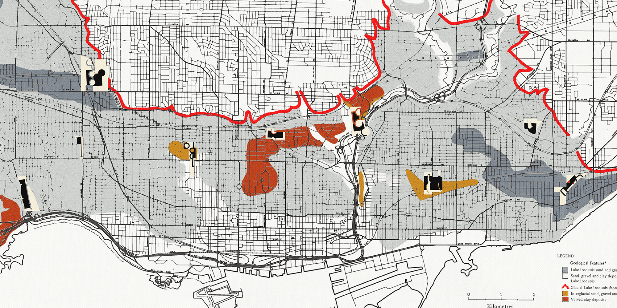 A map of Bobbi Bortolussi's extraction sites